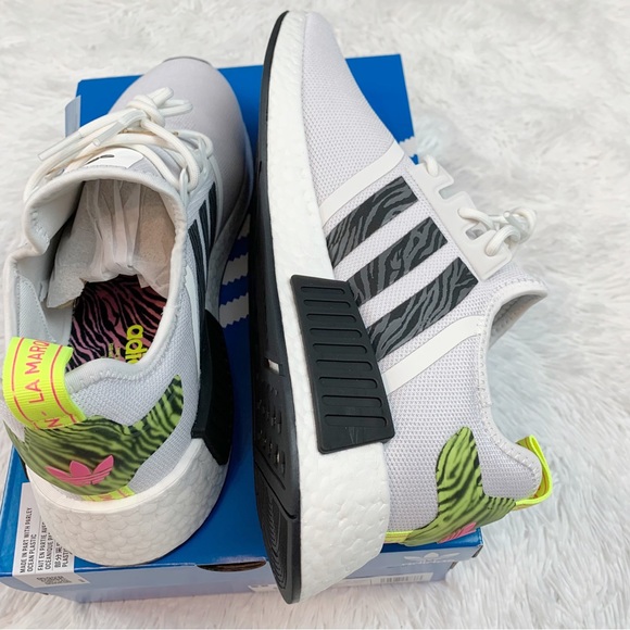 Adidas women's NMD R1 shoes sneakers Cloud White / Core Black / Solar - Picture 9 of 12